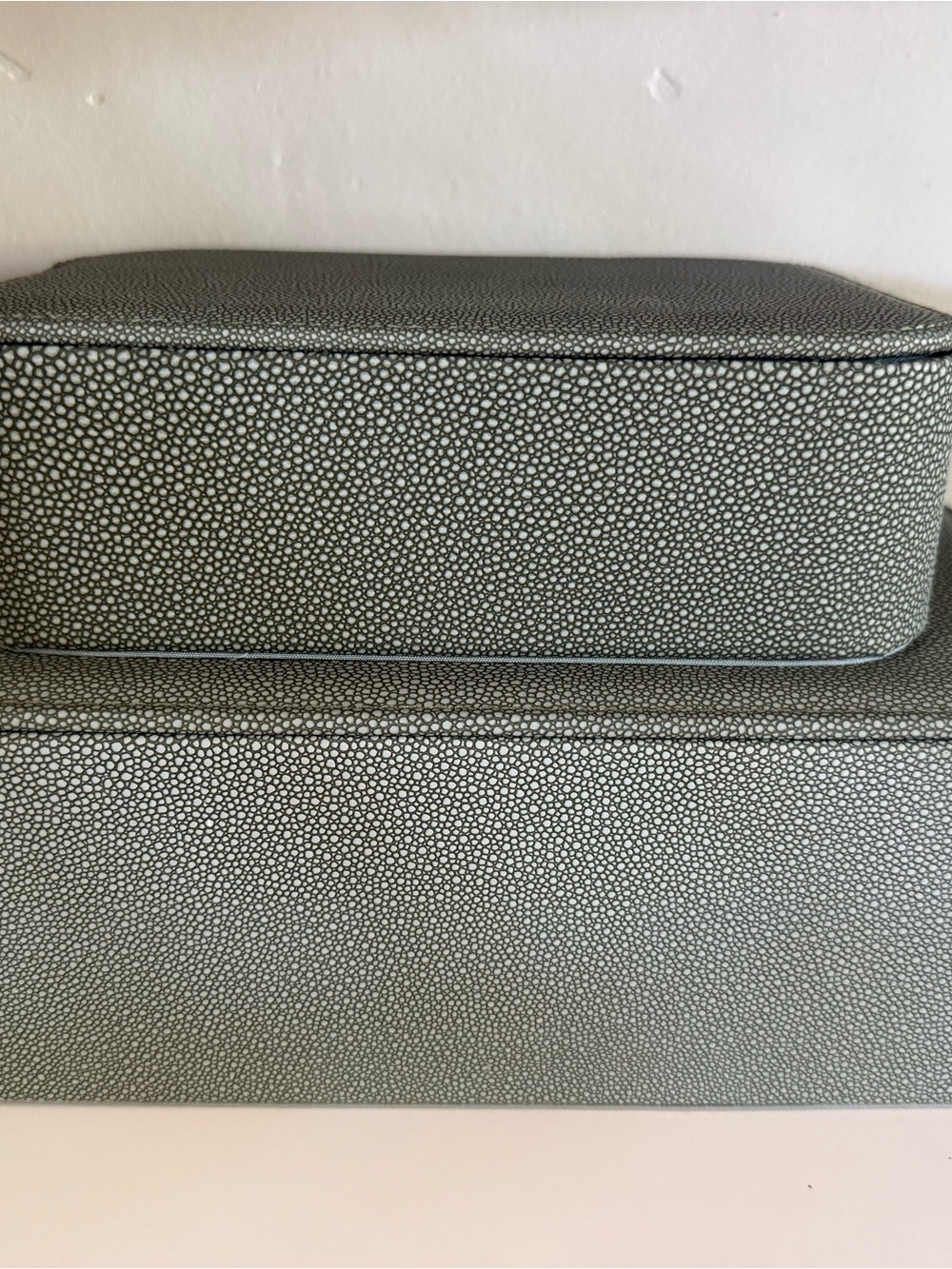 Studio McGee x Threshold Green Leather Decor Boxes set of 2